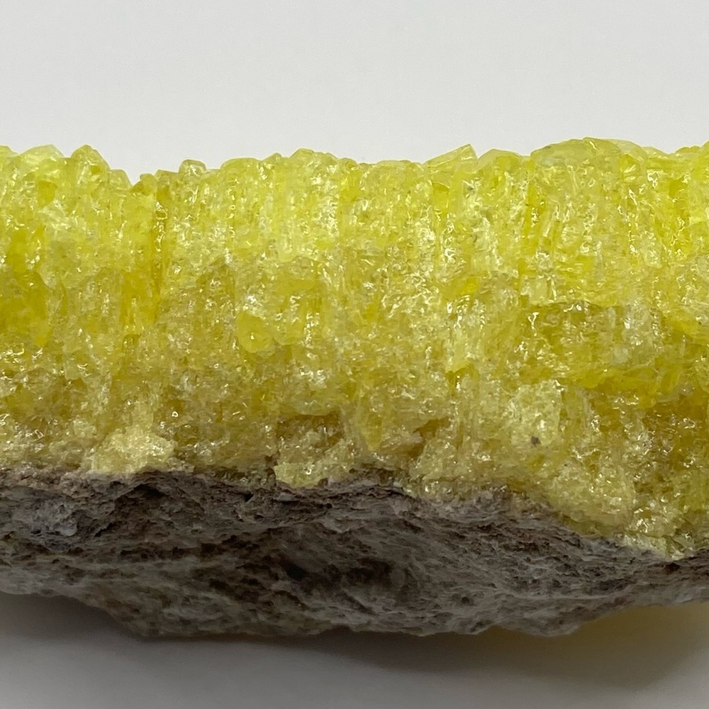 French Sulfur Specimen - Vibrant Yellow on Matrix - Picture 5 of 7